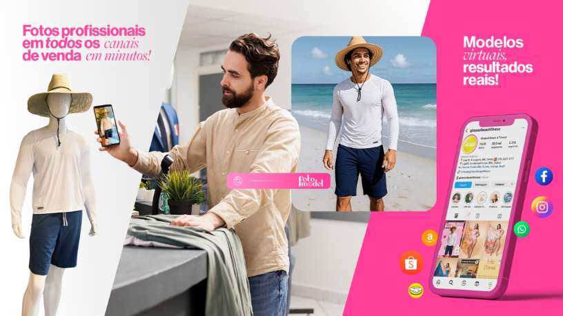 Planejar looks com IA traz agilidade e criatividade, como entrega o FotoModel.

